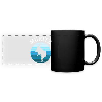 Müritzsee Kontur - Découvrez la nature à l’état pur - Mug panoramique uni - noir - Devant