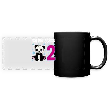 Panda Wonder - Deux ans de bonheur - Mug panoramique uni - noir - Devant