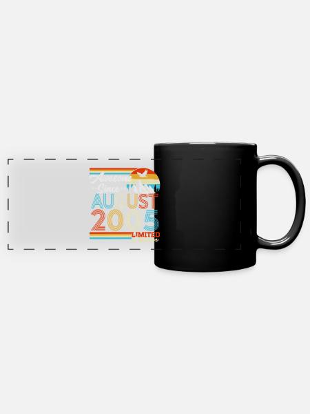 Août 2005 Vintage Rétro Anniversaire Vintage - Mug panoramique uni - noir
