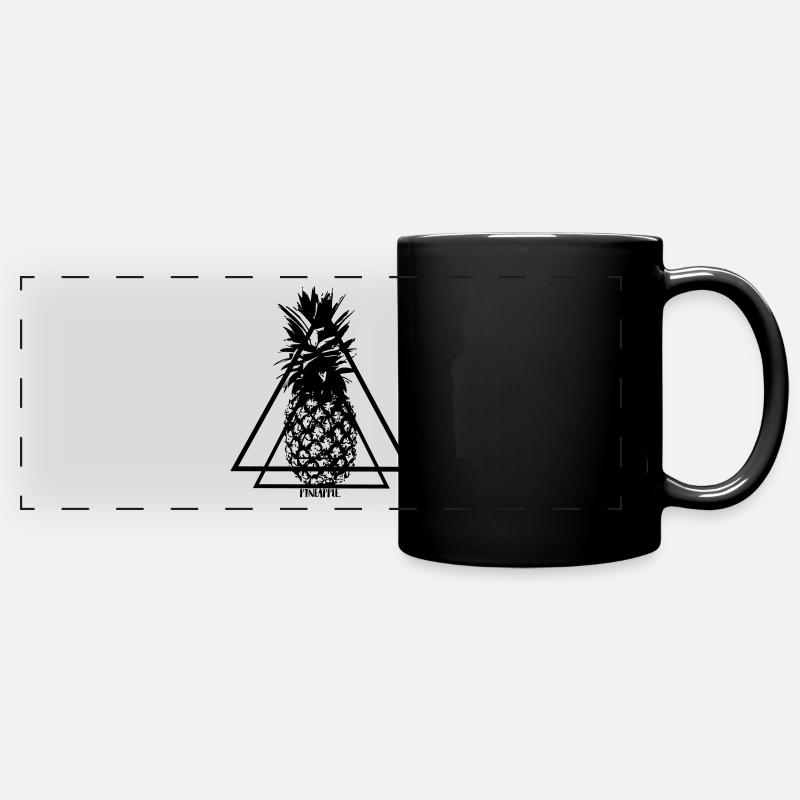 Pineapple - Full Colour Panoramic Mug - black