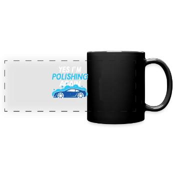 Entretien du véhicule Detailer Detailing Polissage Lavage - Mug panoramique uni - noir - Devant