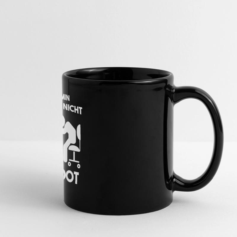 Ein Admin schläft nicht er root Informatiker Panorama-Tasse farbig
