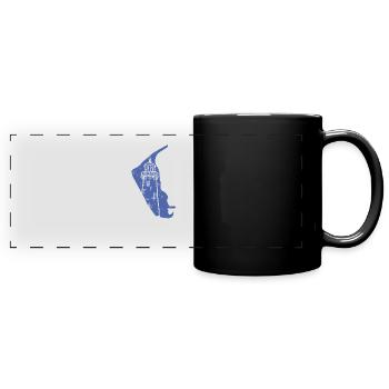 Amrum North Sea Island grunge - Full Colour Panoramic Mug - black - Front
