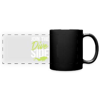 diving divers - Full Colour Panoramic Mug - black - Front