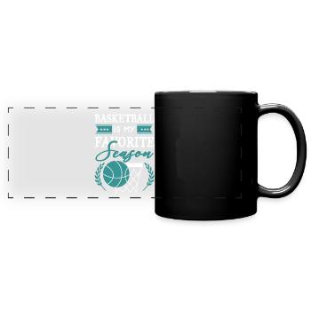 Basketball Season - Full Colour Panoramic Mug - black - Front