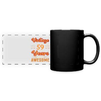 Vintage | 59 birthday gift ideas - Full Colour Panoramic Mug - black - Front