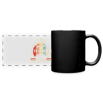 les légendes sont née en Février 2003 - Mug panoramique uni - noir - Devant