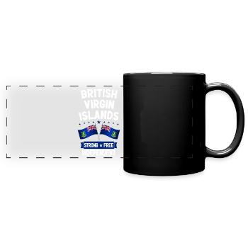 Britische Jungferninseln - Panorama-Tasse farbig - Schwarz - Vorne
