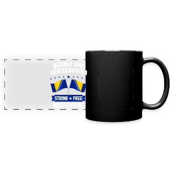 Bosnien und Herzegowina - Panorama-Tasse farbig - Schwarz - Vorne