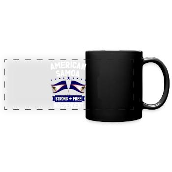 Amerikanisch-Samoa - Panorama-Tasse farbig - Schwarz - Vorne