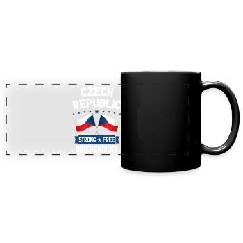 Tschechische Republik - Panorama-Tasse farbig - Schwarz - Vorne