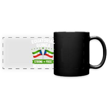 Guinée équatoriale - Mug panoramique uni - noir - Devant