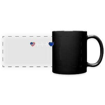 Europäische Union - Panorama-Tasse farbig - Schwarz - Vorne