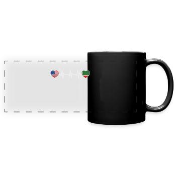 Tchétchénie - Mug panoramique uni - noir - Devant