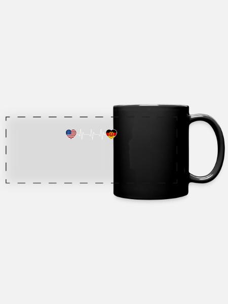 DDR - Panorama-Tasse farbig - Schwarz