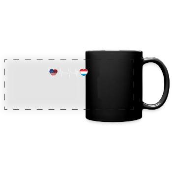 Luxemburg - Panorama-Tasse farbig - Schwarz - Vorne