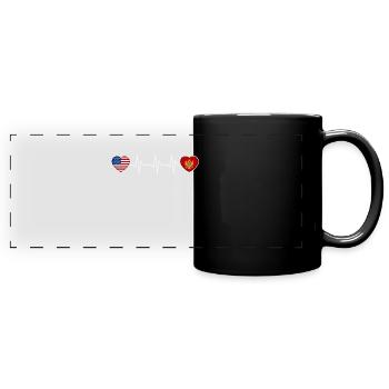 Montenegro - Panorama-Tasse farbig - Schwarz - Vorne
