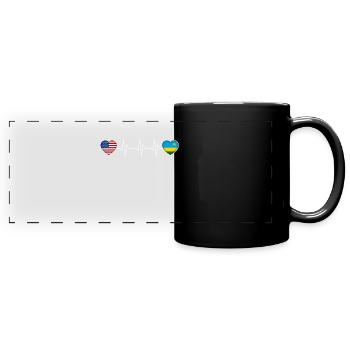 Ruanda - Panorama-Tasse farbig - Schwarz - Vorne