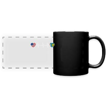St. Pierre und Miquelon - Panorama-Tasse farbig - Schwarz - Vorne