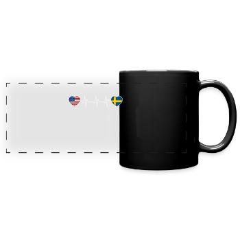 Suède - Mug panoramique uni - noir - Devant