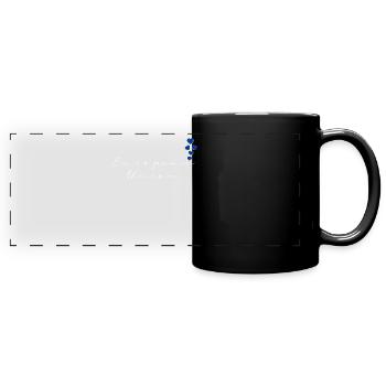 Europäische Union - Panorama-Tasse farbig - Schwarz - Vorne