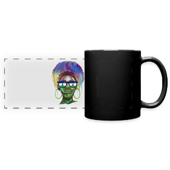 Lesotho - Panorama-Tasse farbig - Schwarz - Vorne