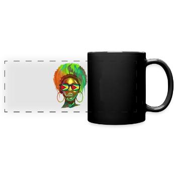Guyana - Mug panoramique uni - noir - Devant
