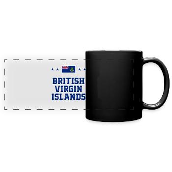 Britische Jungferninseln - Panorama-Tasse farbig - Schwarz - Vorne