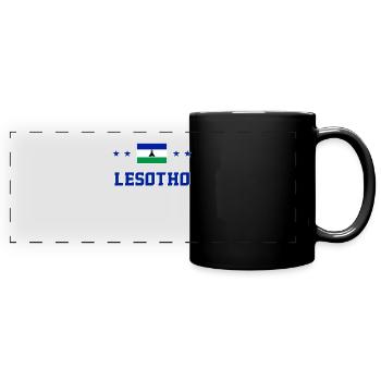 Lesotho - Panorama-Tasse farbig - Schwarz - Vorne