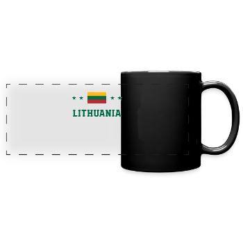 Lithuania - Full Colour Panoramic Mug - black - Front