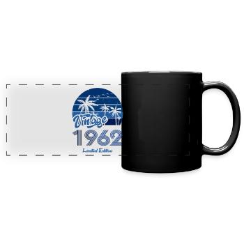 Vintage Year 1962 Limited Edition Blue - Full Colour Panoramic Mug - black - Front