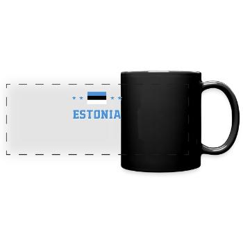 Estonia - Full Colour Panoramic Mug - black - Front