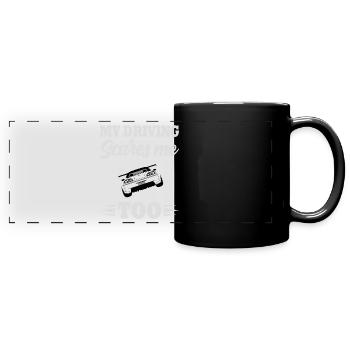 Voiture Humour Mauvais Conducteur Automobiliste - Mug panoramique uni - noir - Devant