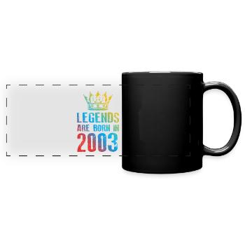 2003 legends born in - Full Colour Panoramic Mug - black - Front