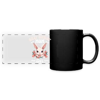 Meilleure Maman Lapin Mère Animal Domestique Lapin - Mug panoramique uni - noir - Devant