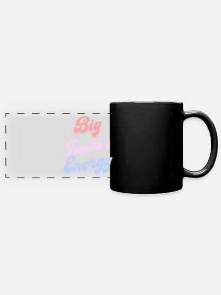 Energische Lehrerin Lehrerin - Panorama-Tasse farbig - Schwarz