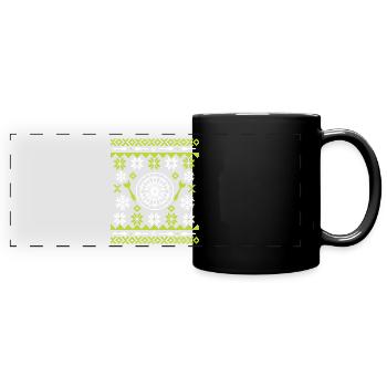 Fléchettes de Noël dans un look de Noël moche - - Mug panoramique uni - noir - Devant