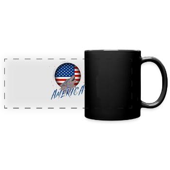 America - Full Colour Panoramic Mug - black - Front