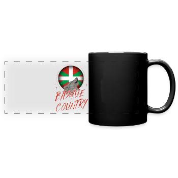 Pays Basque - Mug panoramique uni - noir - Devant