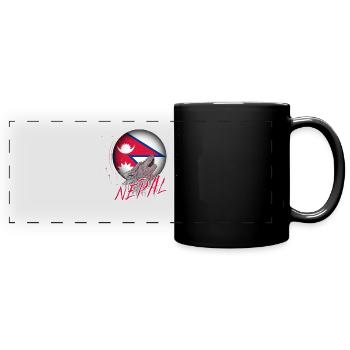 Népal - Mug panoramique uni - noir - Devant