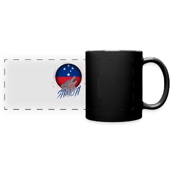 Samoa - Panorama-Tasse farbig - Schwarz - Vorne