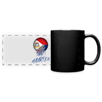 Sint Maarten - Full Colour Panoramic Mug - black - Front