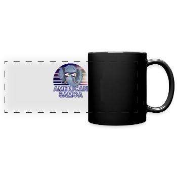 Amerikanisch-Samoa - Panorama-Tasse farbig - Schwarz - Vorne