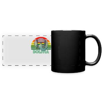 Bolivien - Panorama-Tasse farbig - Schwarz - Vorne