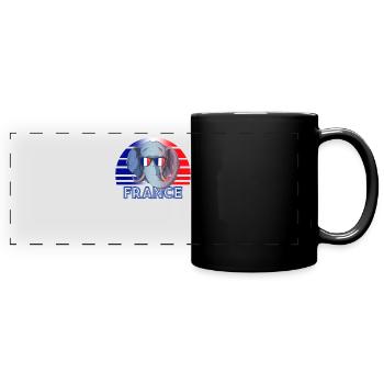 France - Full Colour Panoramic Mug - black - Front