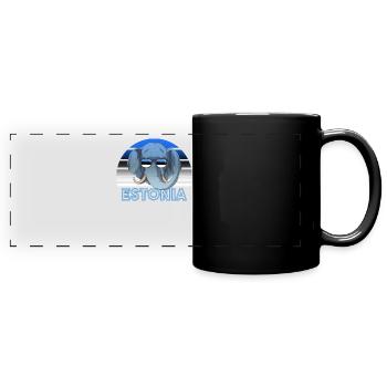 Estonia - Full Colour Panoramic Mug - black - Front