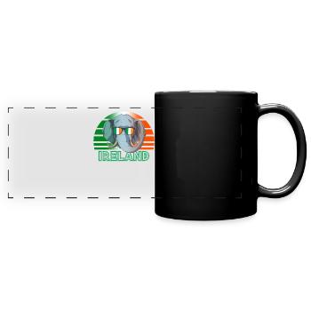 Irlande - Mug panoramique uni - noir - Devant