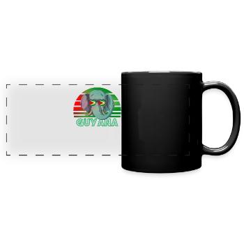 Guyana - Mug panoramique uni - noir - Devant