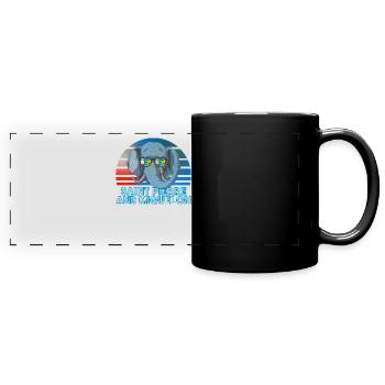St. Pierre und Miquelon - Panorama-Tasse farbig - Schwarz - Vorne