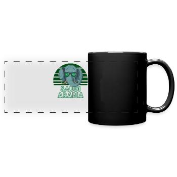 Saudi Arabia - Full Colour Panoramic Mug - black - Front